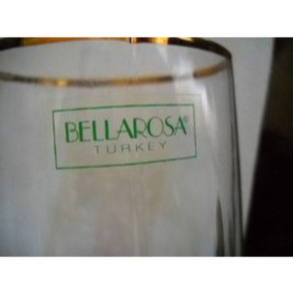 Bellarosa Turkey Gold Trim Rim Tea Drink Fine China Dinnerware Glass NEW NWT - Picture 4 of 7